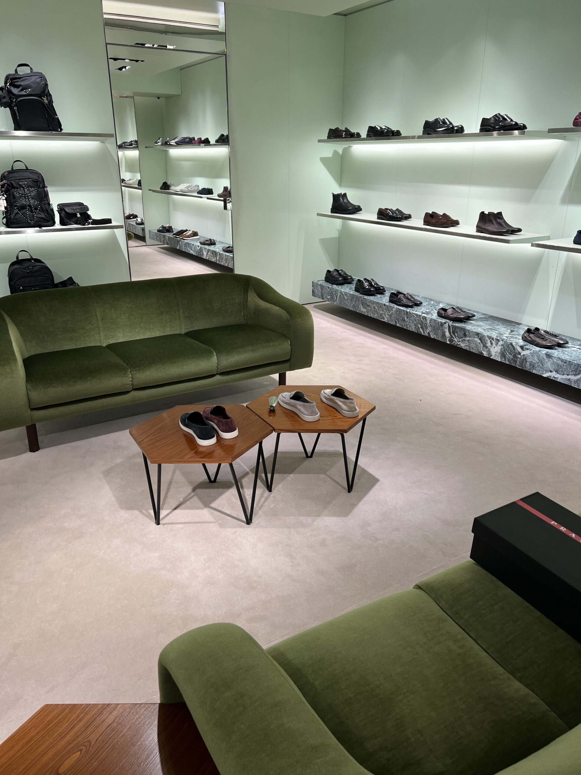 Prada men's store interior