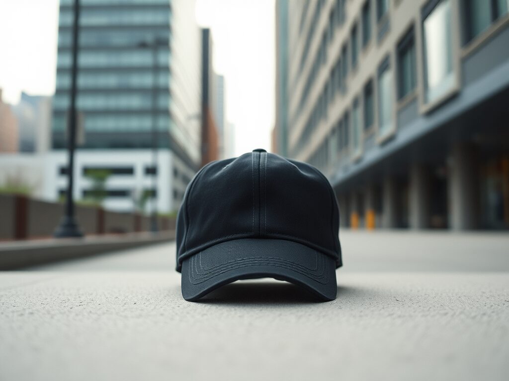 casquette détaillée noir